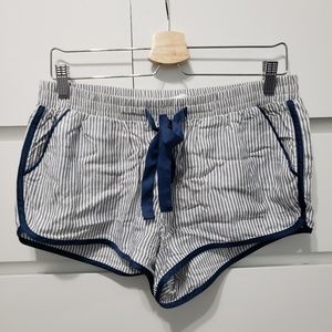 A&F White & Grey PJ Shorts